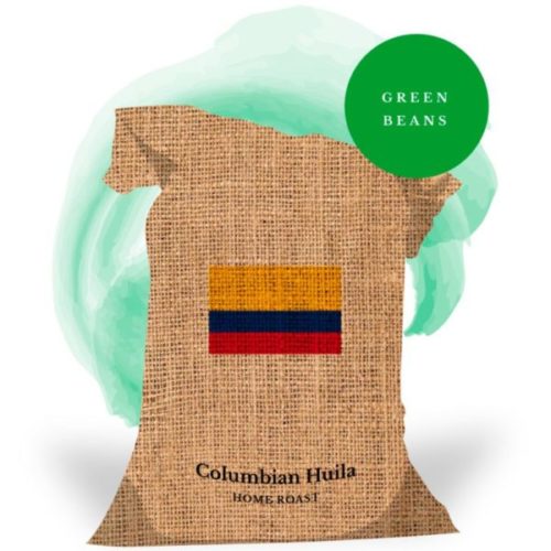 An image of Columbian Huila green beans in a bag.