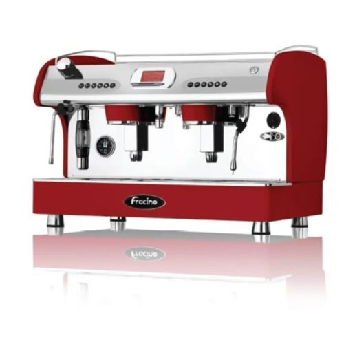 An image of the Fracino P.I.D 2 Group Espresso Machine in the colour Red.