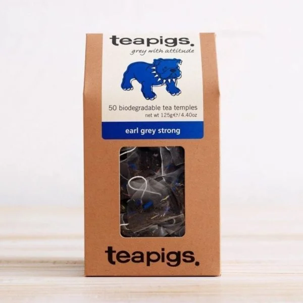 An image of Tea Pigs earl grey strong packaging.