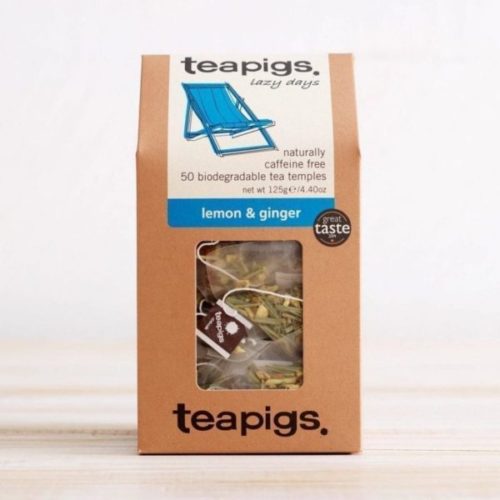 An image of Tea Pigs lemon and ginger packaging.
