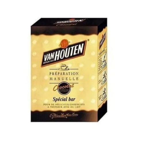 An image of Van Houten packaging of Vegan Chocolate powder.