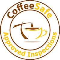 An image of the coffee safe approved inspections logo.